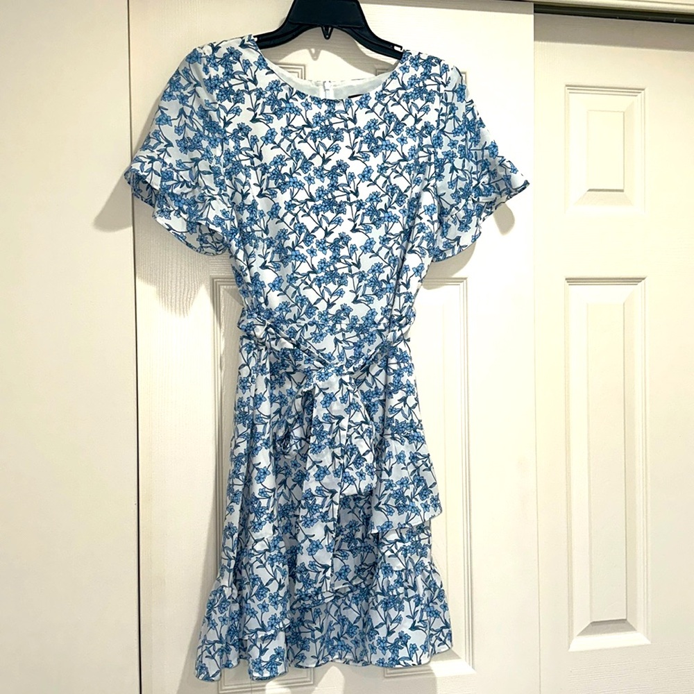 Banana Republic- Blue and White Floral Flower Dress- Women’s size 6